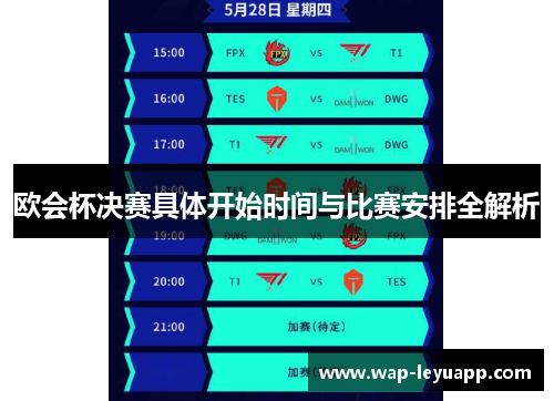 欧会杯决赛具体开始时间与比赛安排全解析 欧会杯决赛具体开始时间与比赛安排全解析