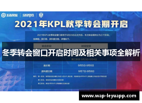 冬季转会窗口开启时间及相关事项全解析 冬季转会窗口开启时间及相关事项全解析
